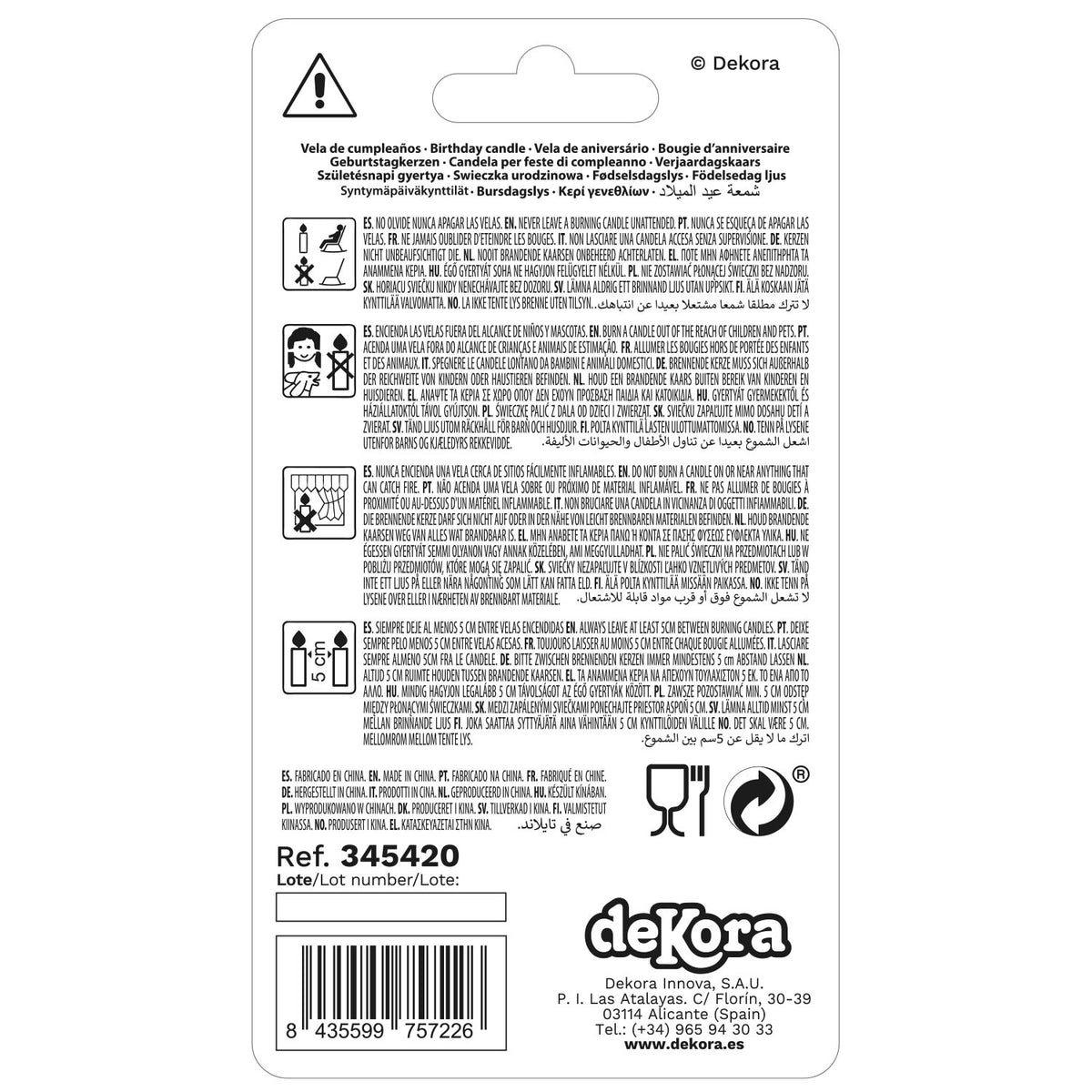 VELAS CUMPLEAÑOS COMIC ORO 5CM | Nº0