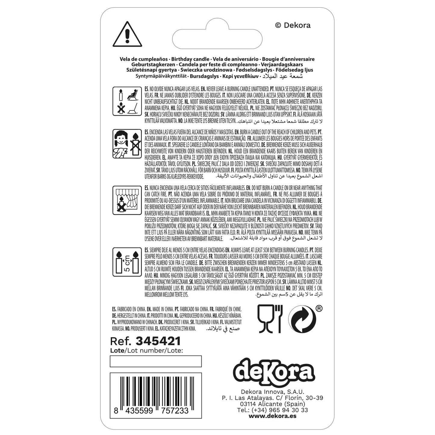 VELAS CUMPLEAÑOS COMIC ORO 5CM | Nº1