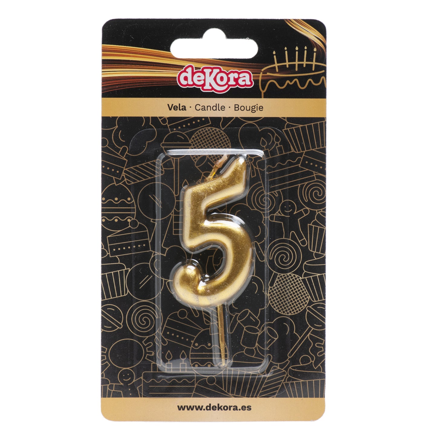 GOLD COMIC BIRTHDAY CANDLE | Nº5