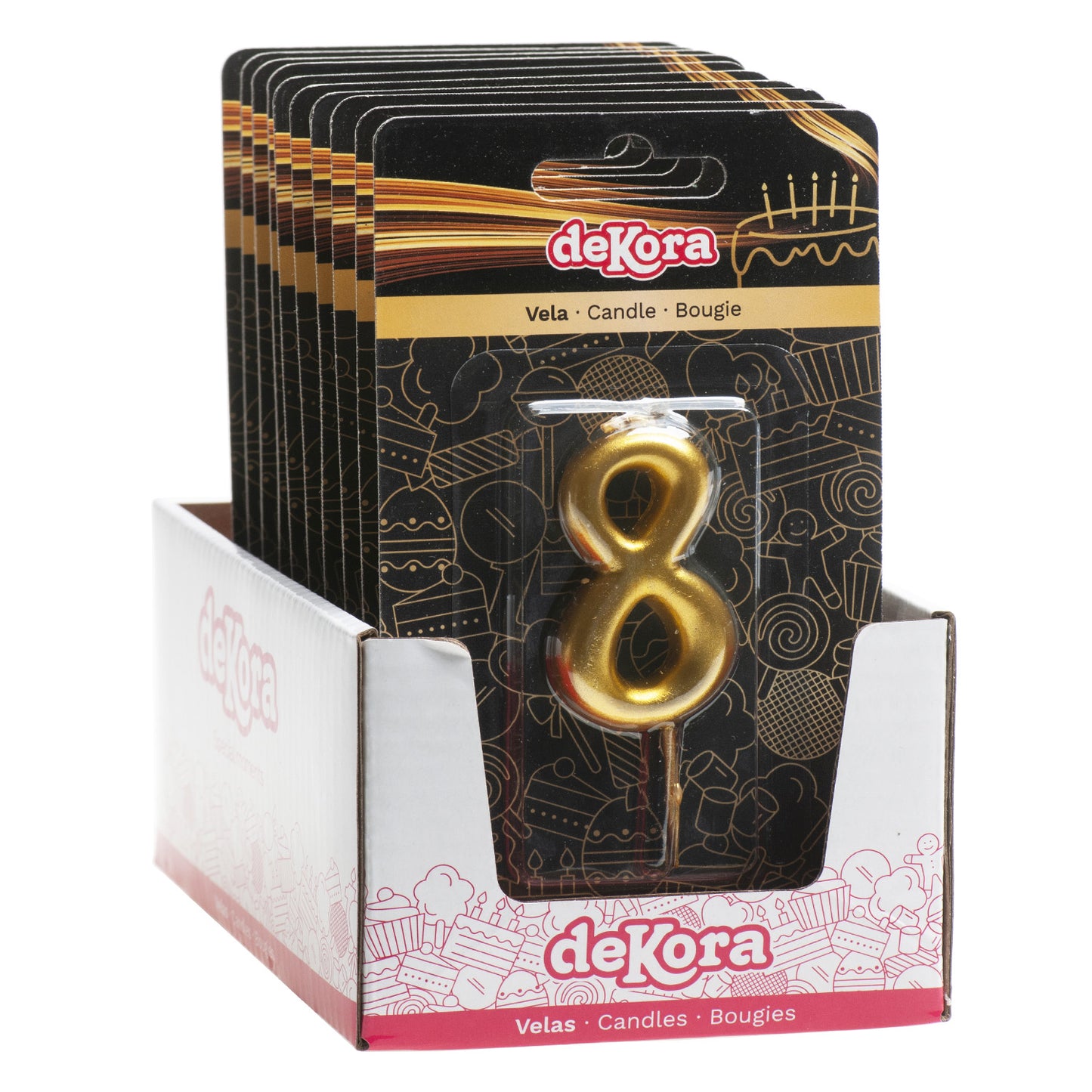GOLD COMIC BIRTHDAY CANDLE | Nº8
