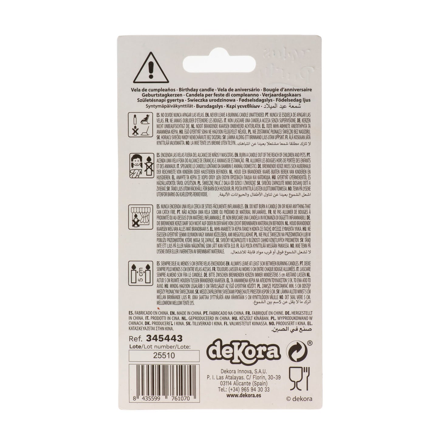 VELA DE ANIVERSÁRIO TWISTED CORES 10CM