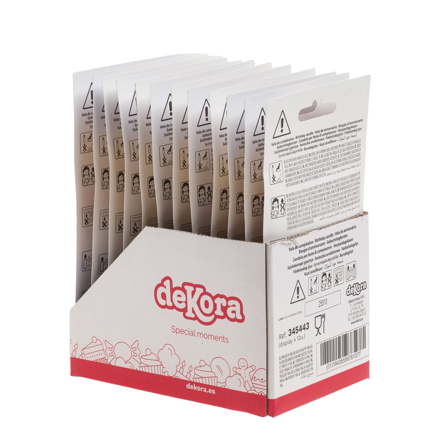 VELA DE ANIVERSÁRIO TWISTED CORES 10CM