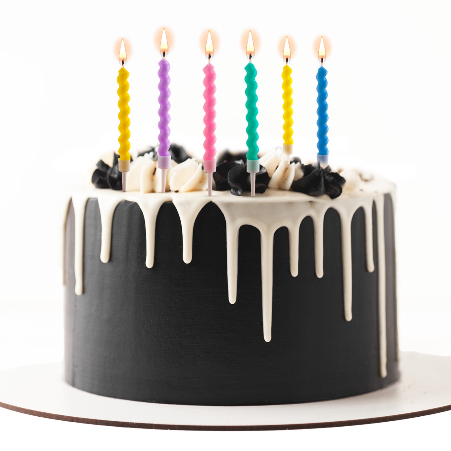 VELA DE ANIVERSÁRIO TWISTED CORES 10CM