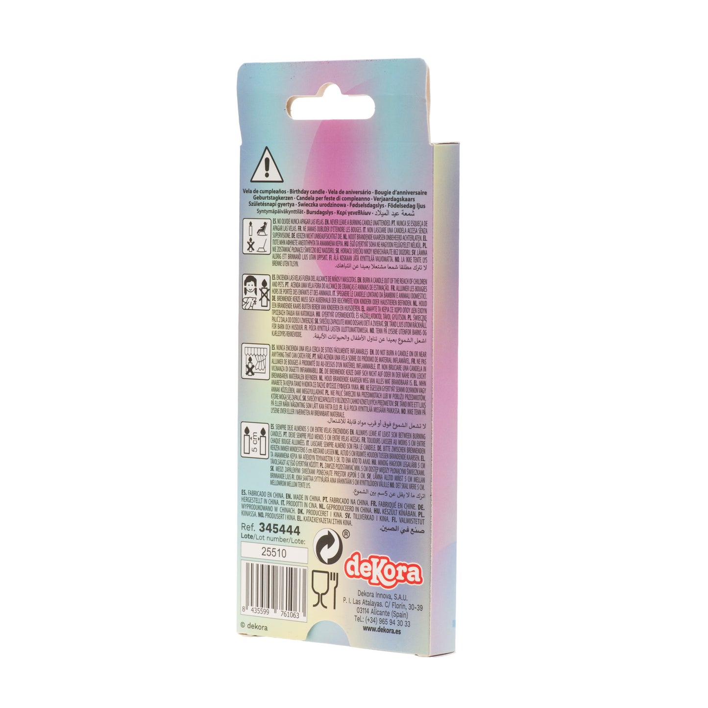 PARTY BIRTHDAY CANDLES COLORFUL COLUMNS 12CM