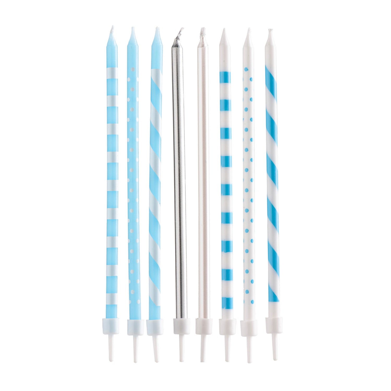 VELAS DE CUMPLEAÑOS MIX AZUL 13CM