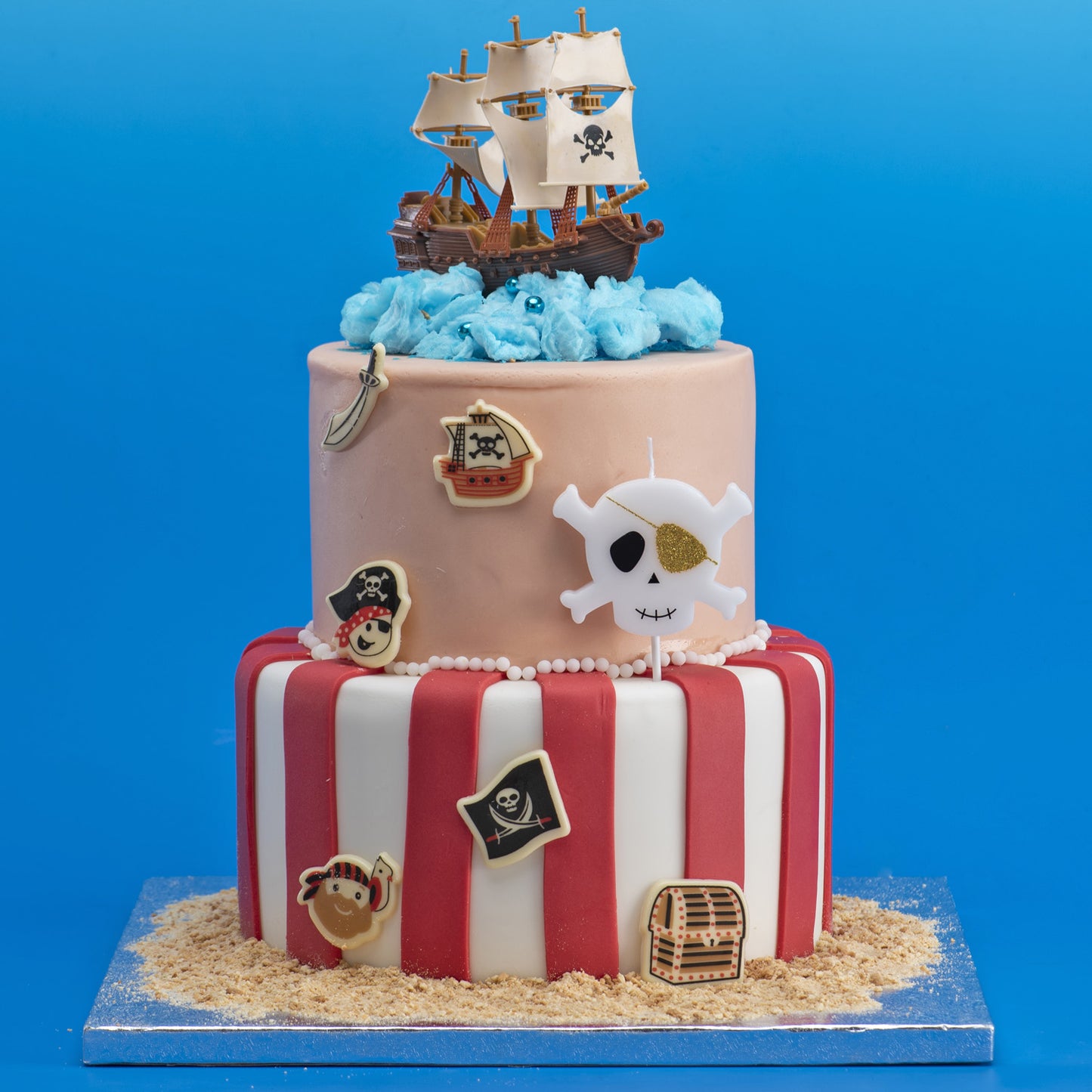 VELA CUMPLEAÑOS 2D PIRATA 7.5CM