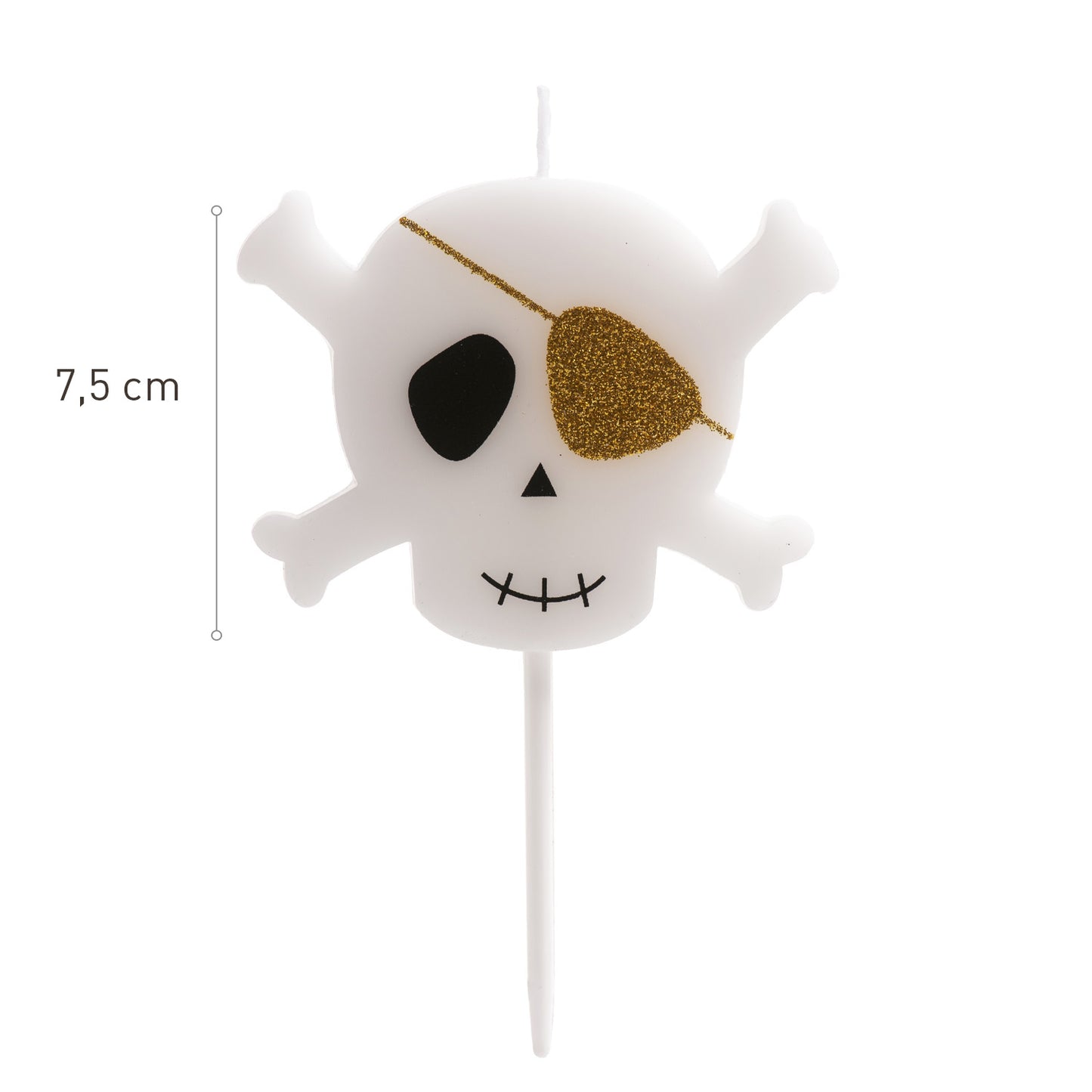 VELA CUMPLEAÑOS 2D PIRATA 7.5CM