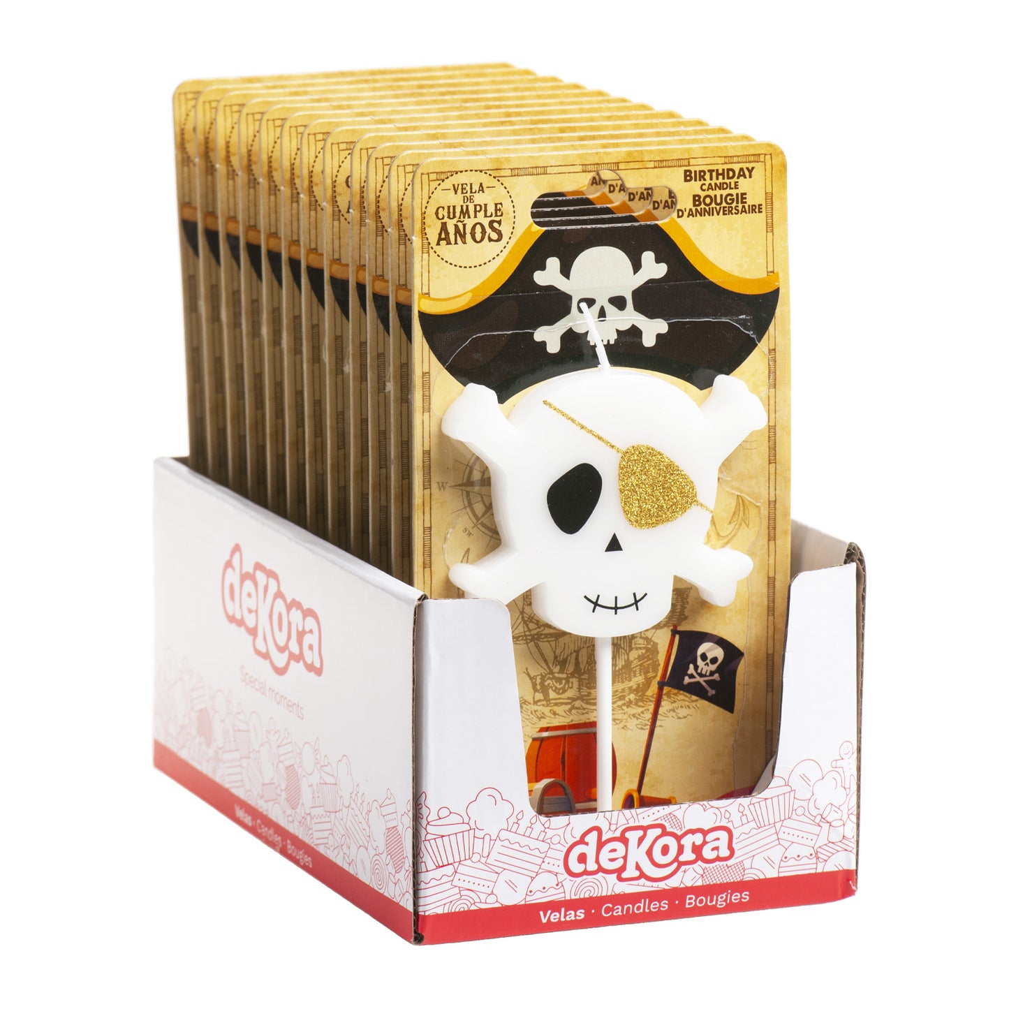 VELA CUMPLEAÑOS 2D PIRATA 7.5CM