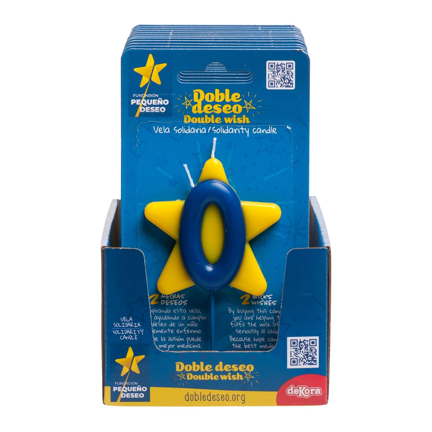 VELA ANIVERSÁRIO SOLIDARIEDADE ESTRELA DESEJO DUPLO | Nº0