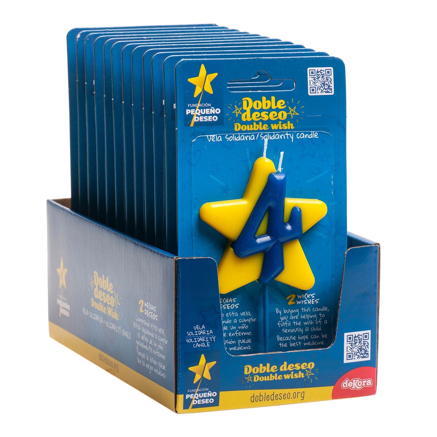 VELA ANIVERSÁRIO SOLIDÁRIA ESTRELA DESEJO DUPLO | Nº4