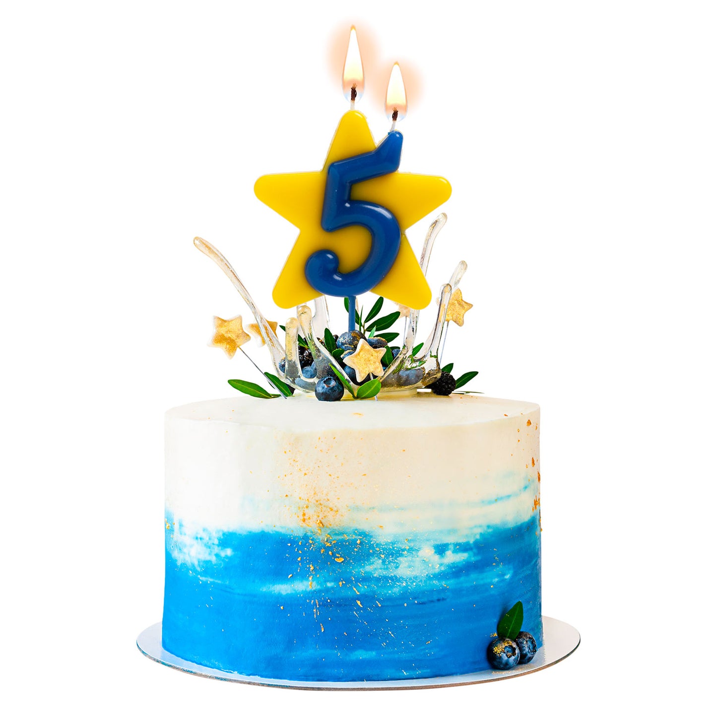 VELA ANIVERSÁRIO SOLIDÁRIA ESTRELA DESEJO DUPLO | Nº5