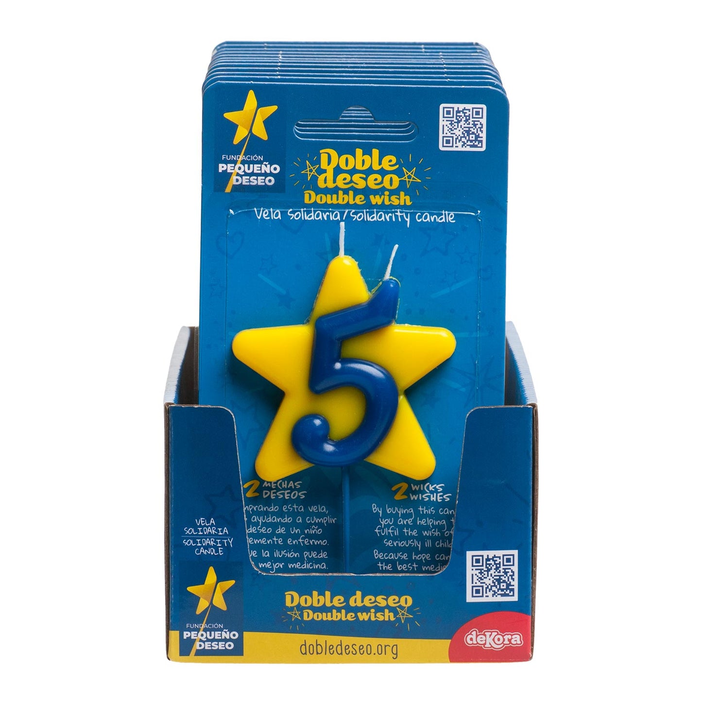 VELA ANIVERSÁRIO SOLIDÁRIA ESTRELA DESEJO DUPLO | Nº5