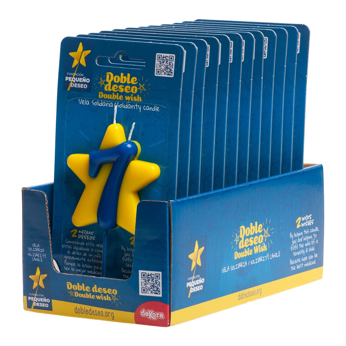 VELA ANIVERSÁRIO SOLIDÁRIA ESTRELA DESEJO DUPLO | Nº7