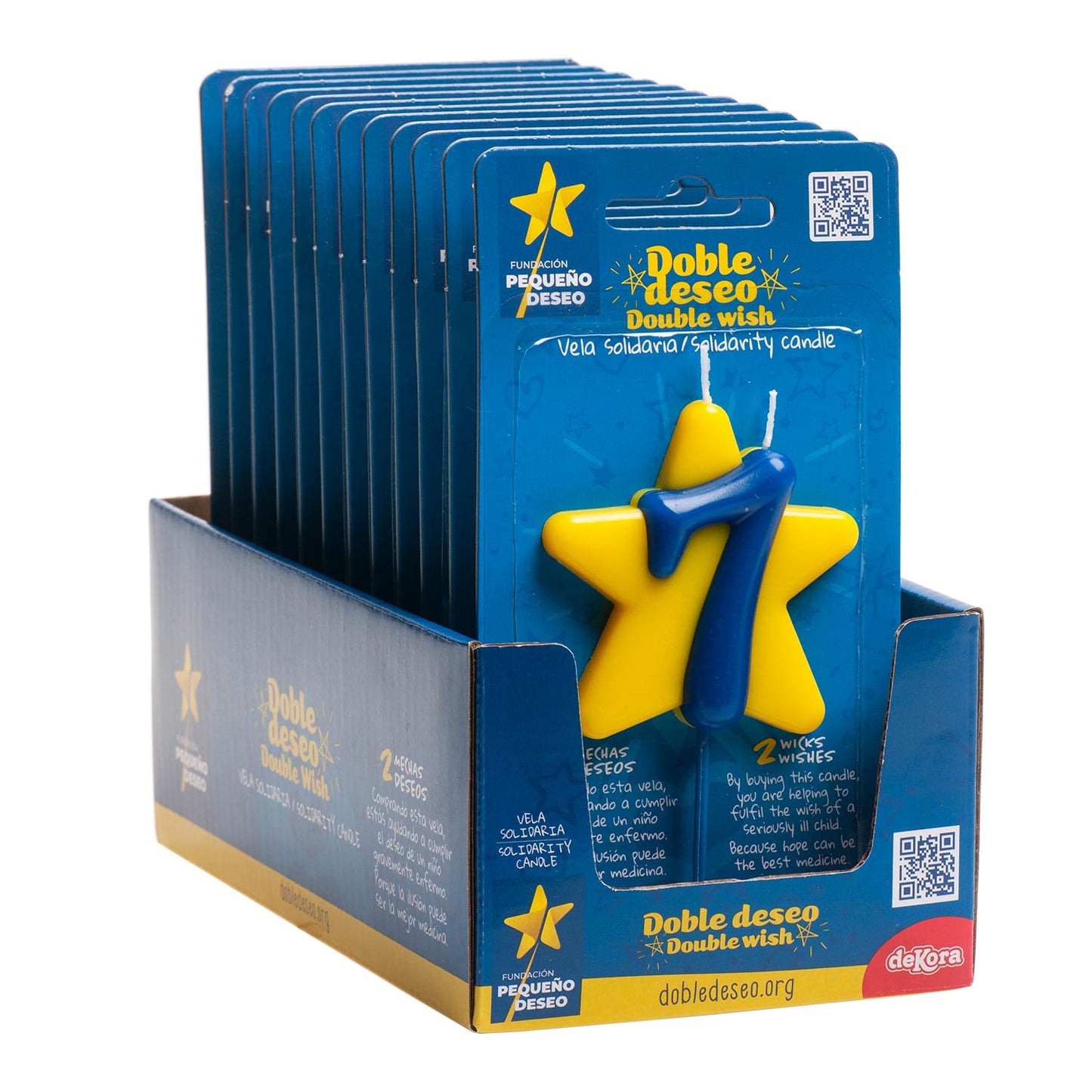 VELA ANIVERSÁRIO SOLIDÁRIA ESTRELA DESEJO DUPLO | Nº7