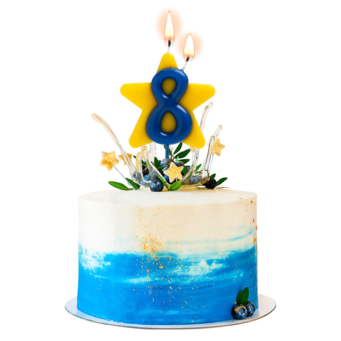 VELA ANIVERSÁRIO SOLIDÁRIA ESTRELA DESEJO DUPLO | Nº8