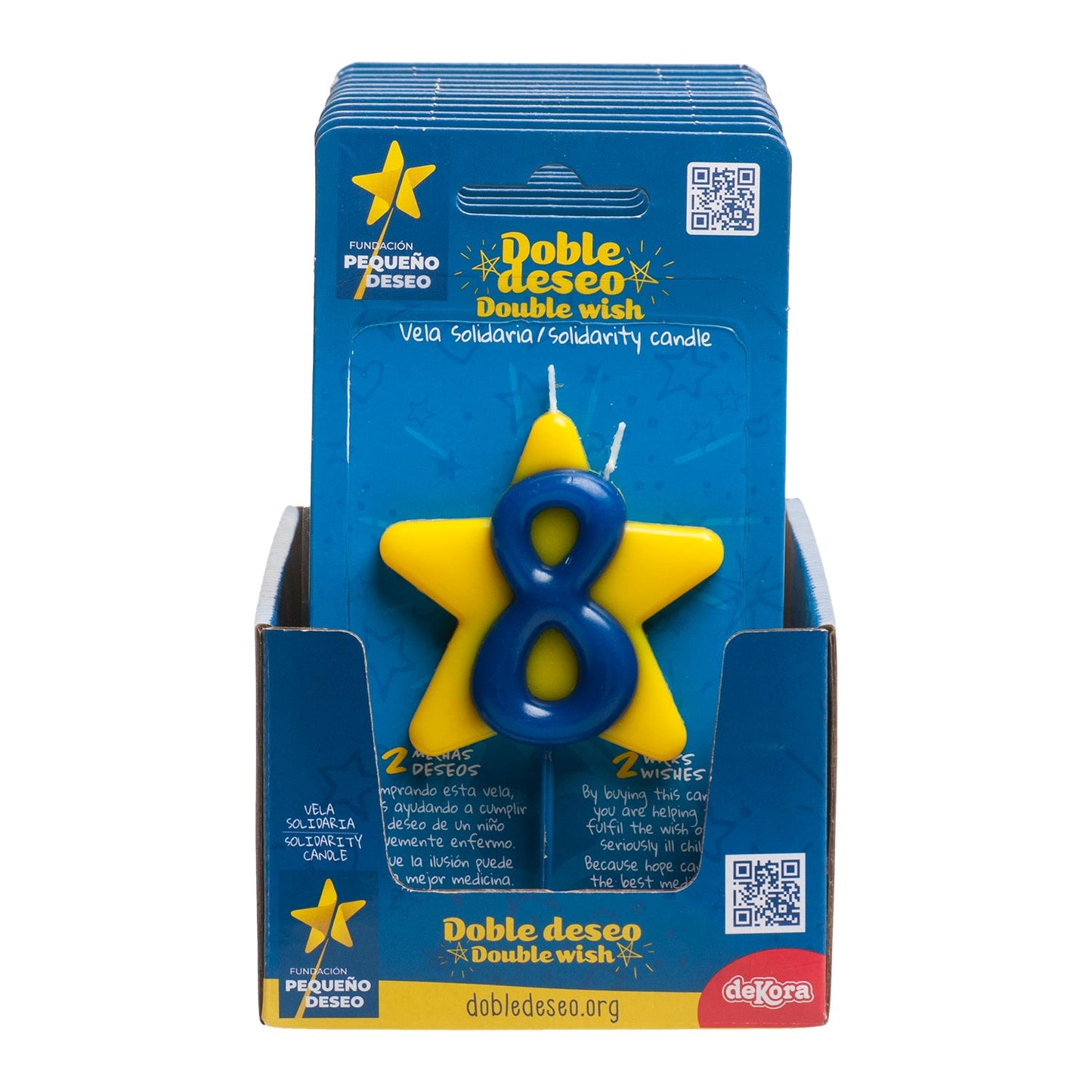 VELA ANIVERSÁRIO SOLIDÁRIA ESTRELA DESEJO DUPLO | Nº8