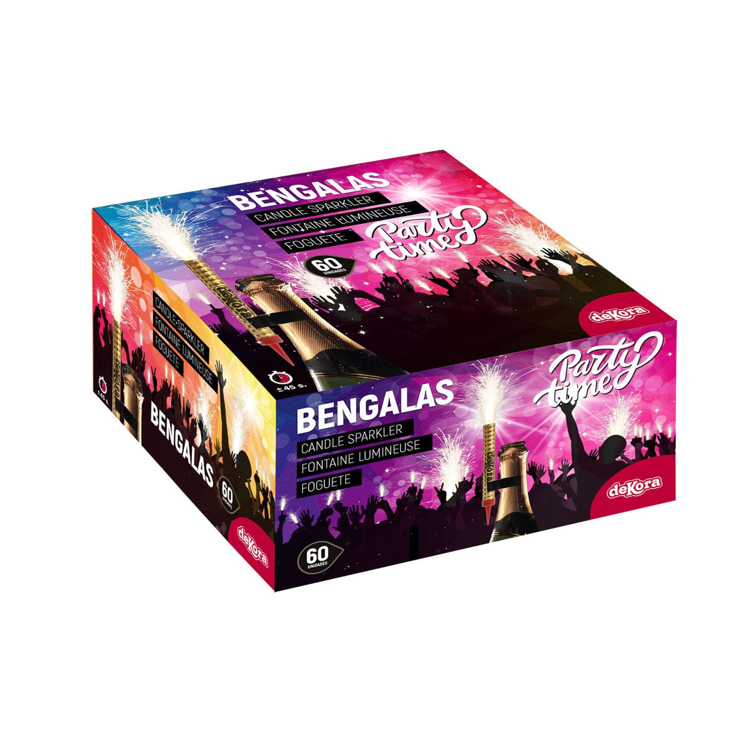DISPLAY 60 BENGALAS DORADAS 12CM