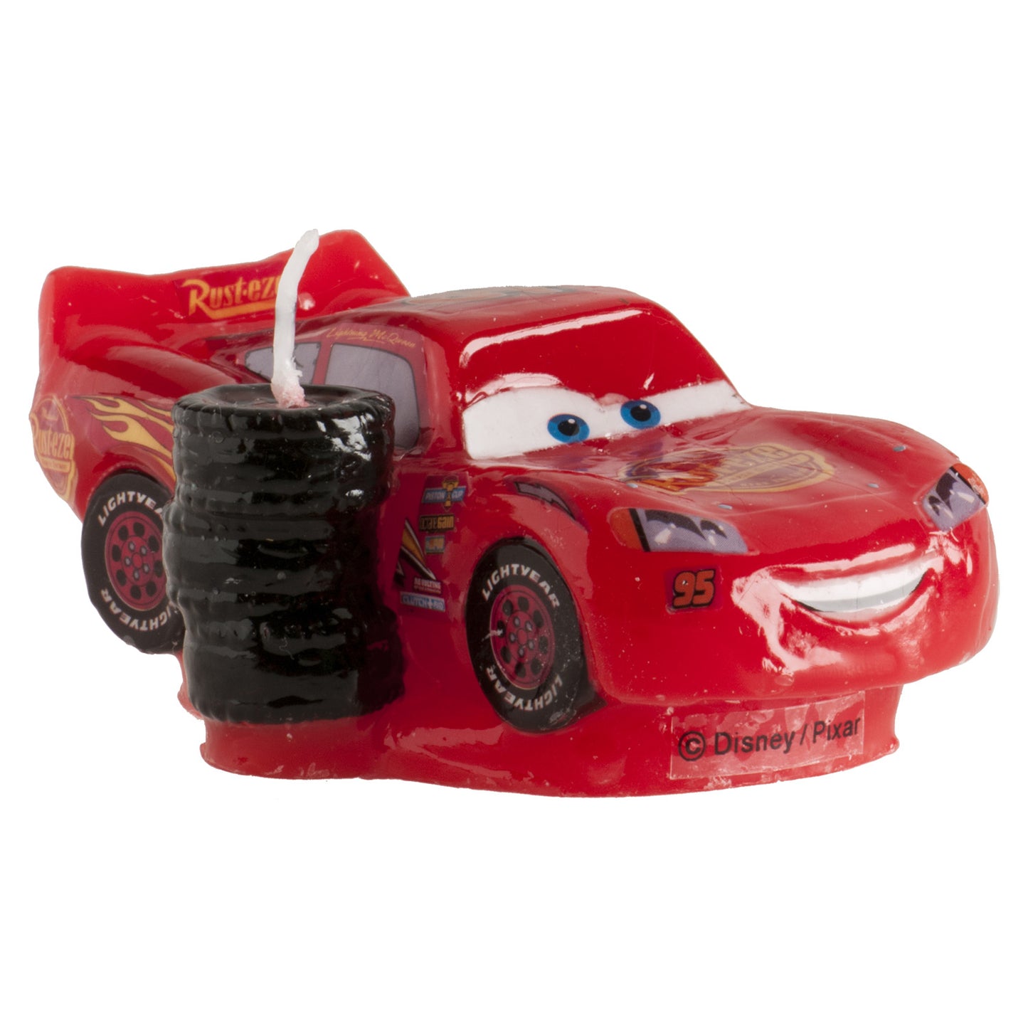 DISPLAY 6 3D BIRTHDAY CANDLES CARS 8,5CM