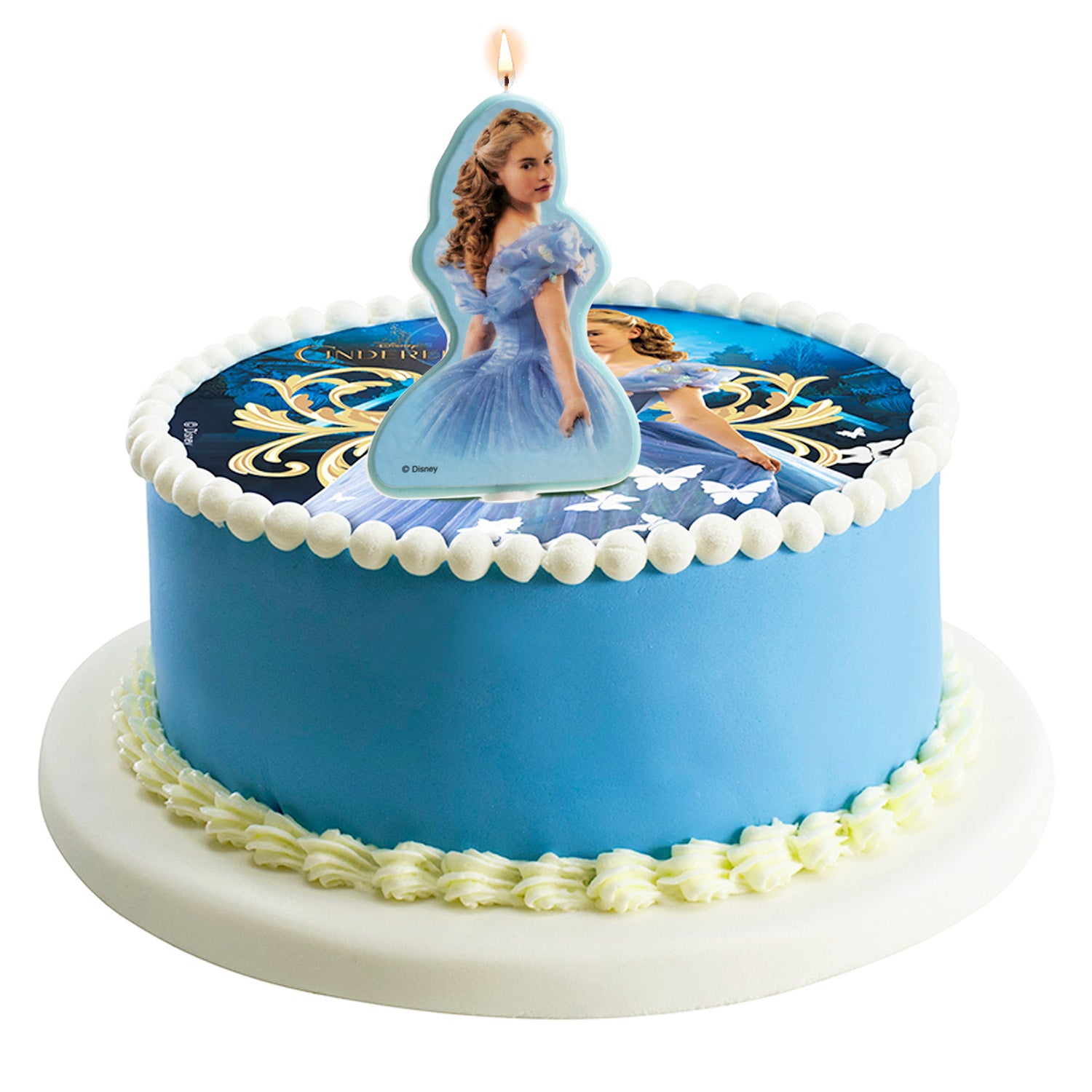 DISPLAY 12 BOUGIES CENDRILLON 2D 8CM.
