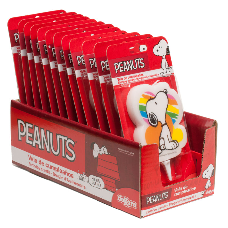 DISPLAY 12 VELAS SNOOPY 7,5CM