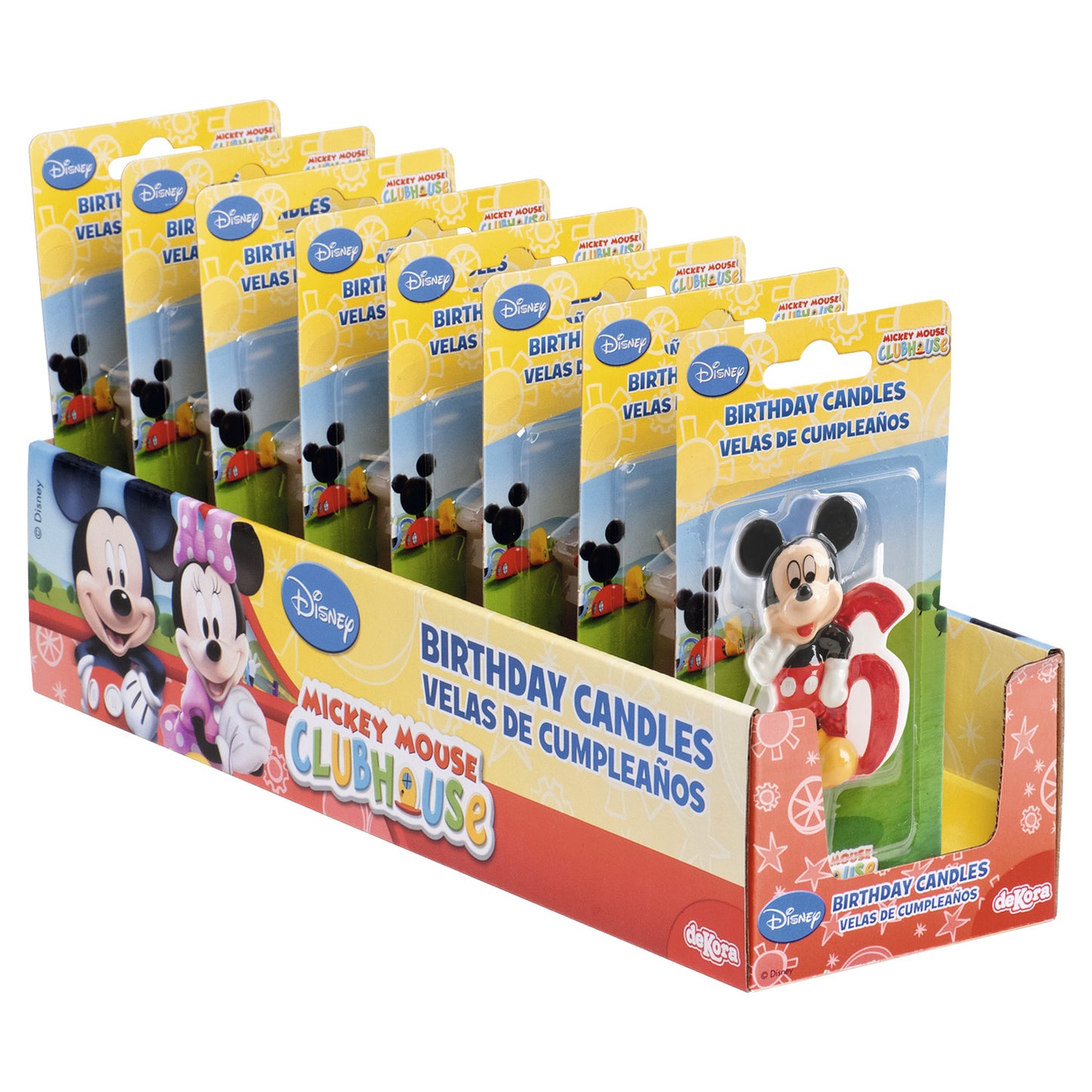 VELA DE CUMPLEAÑOS 3D MICKEY MOUSE | Nº 6 | 6,5CM