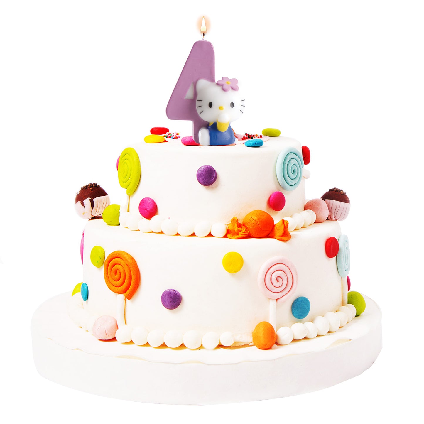 VELA DE CUMPLEAÑOS HELLO KITTY 7CM | Nº 4