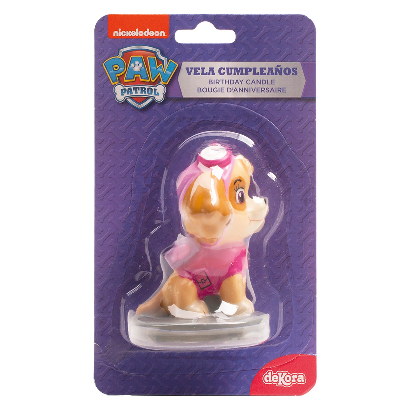 VELA DE CUMPLEAÑOS 3D SKYE PATRULLA CANINA 7CM