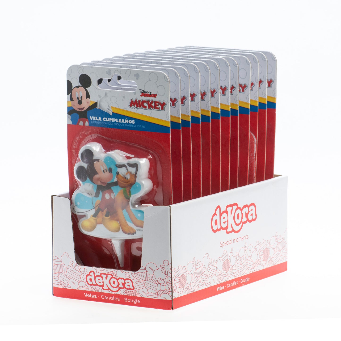 BOUGIE ANNIVERSAIRE 2D MICKEY MOUSE ET PLUTO 7,5CM