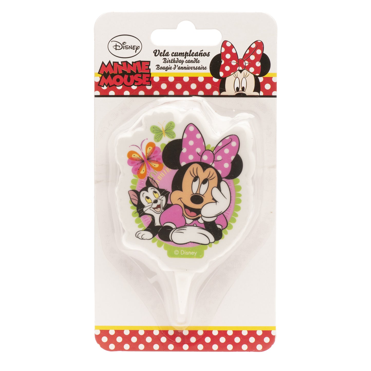 VELA ANIVERSÁRIO 2D MINNIE MOUSE 7,5CM