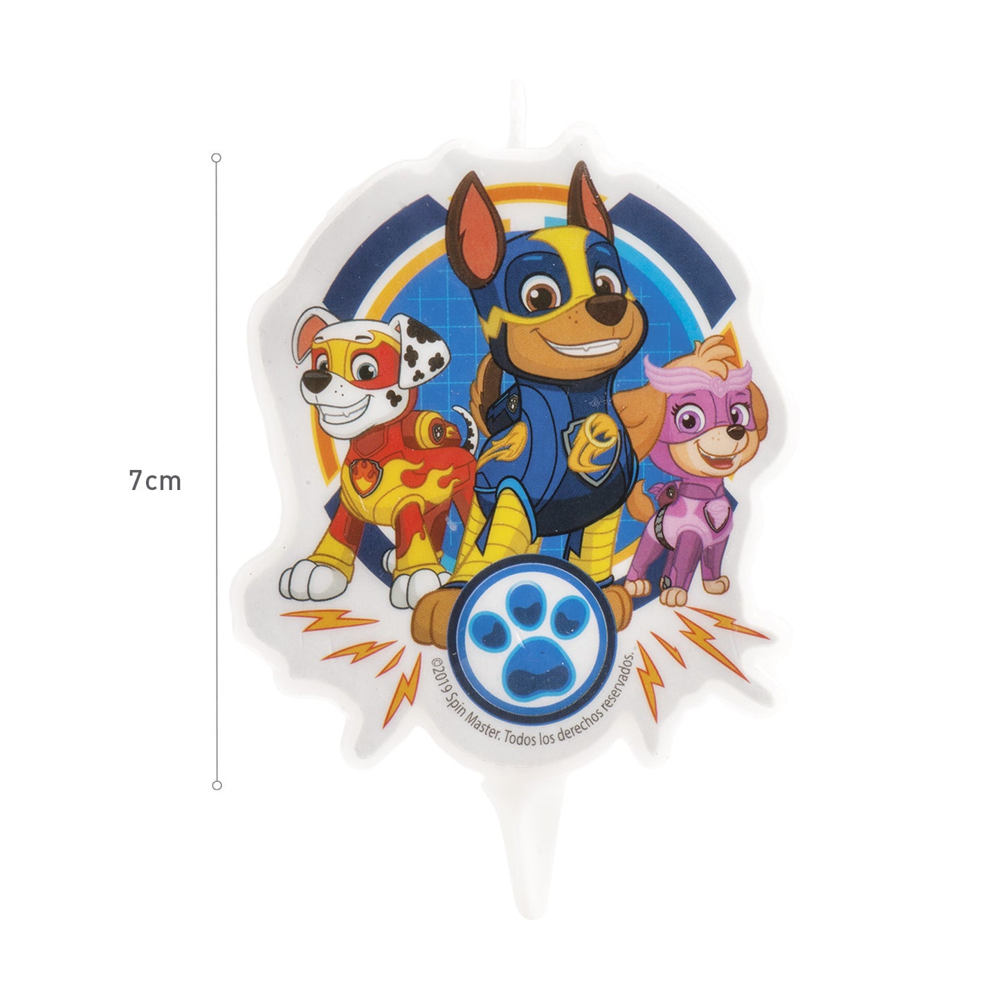 DISPLAY 12 VELAS CUMPLEANOS 2D PAW PATROL 7,5 CM