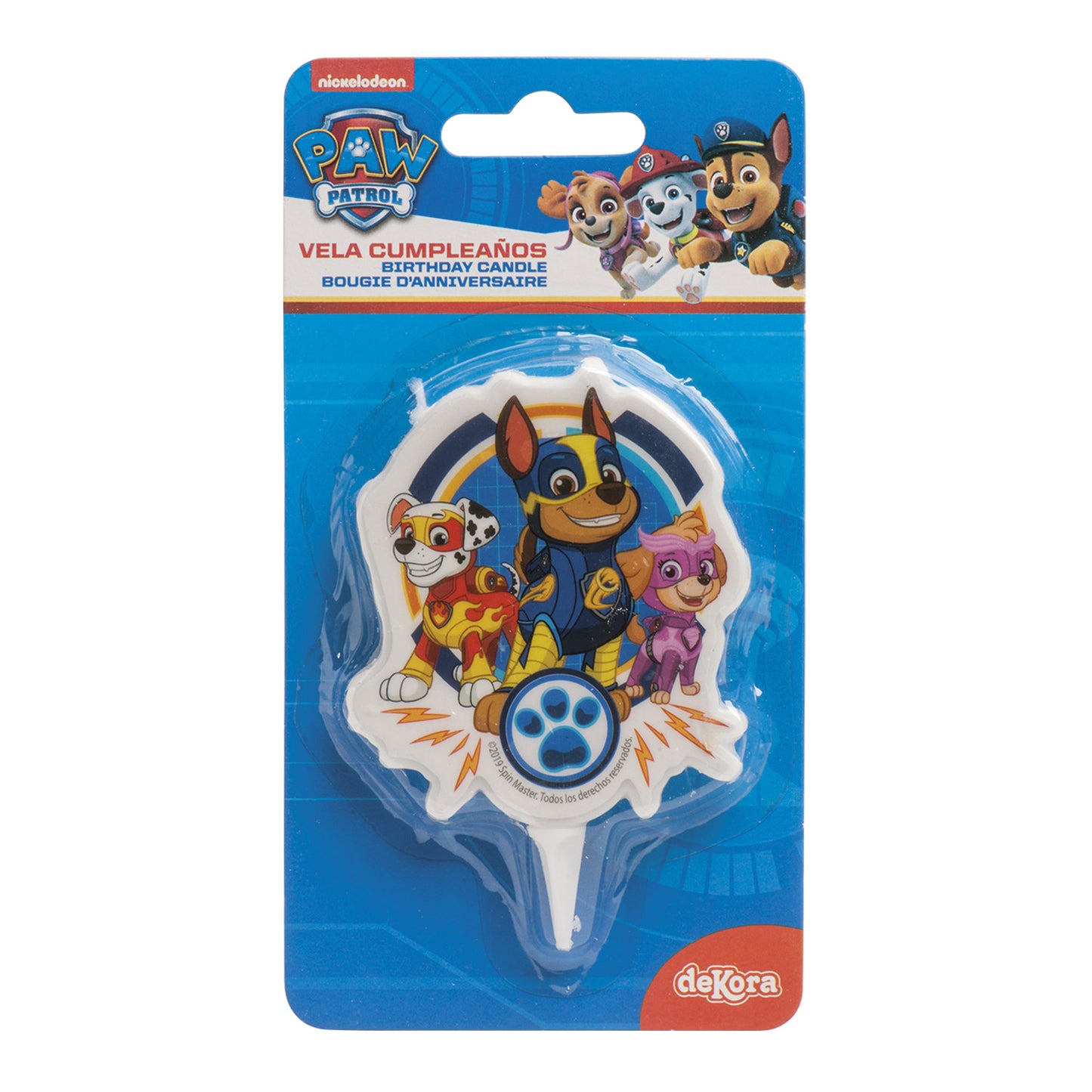 DISPLAY 12 VELAS CUMPLEANOS 2D PAW PATROL 7,5 CM