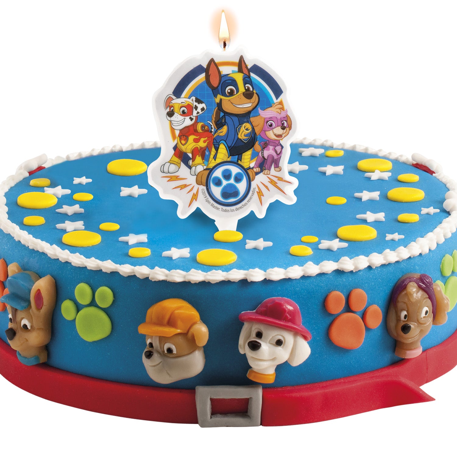 EXPOSITOR 12 VELAS ANIVERSARIO 2D PAW PATROL 7,5 CM