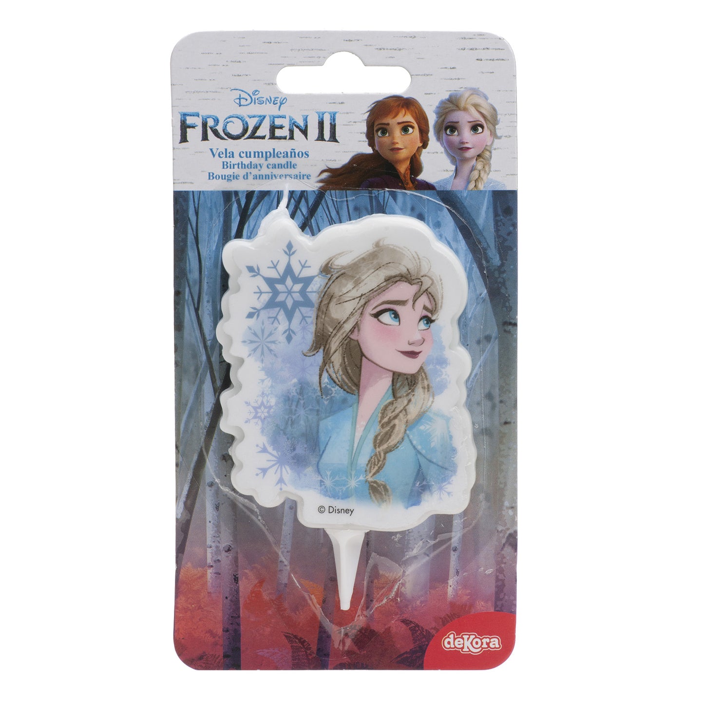 VELA ANIVERSÁRIO 2D ELSA FROZEN 2 7,5CM