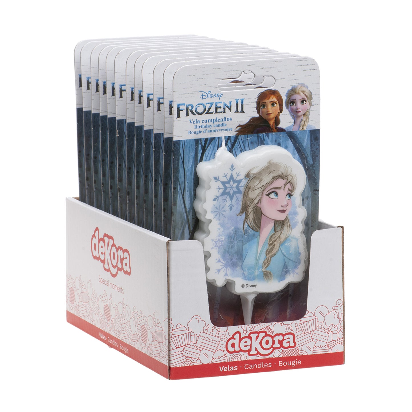 VELA ANIVERSÁRIO 2D ELSA FROZEN 2 7,5CM