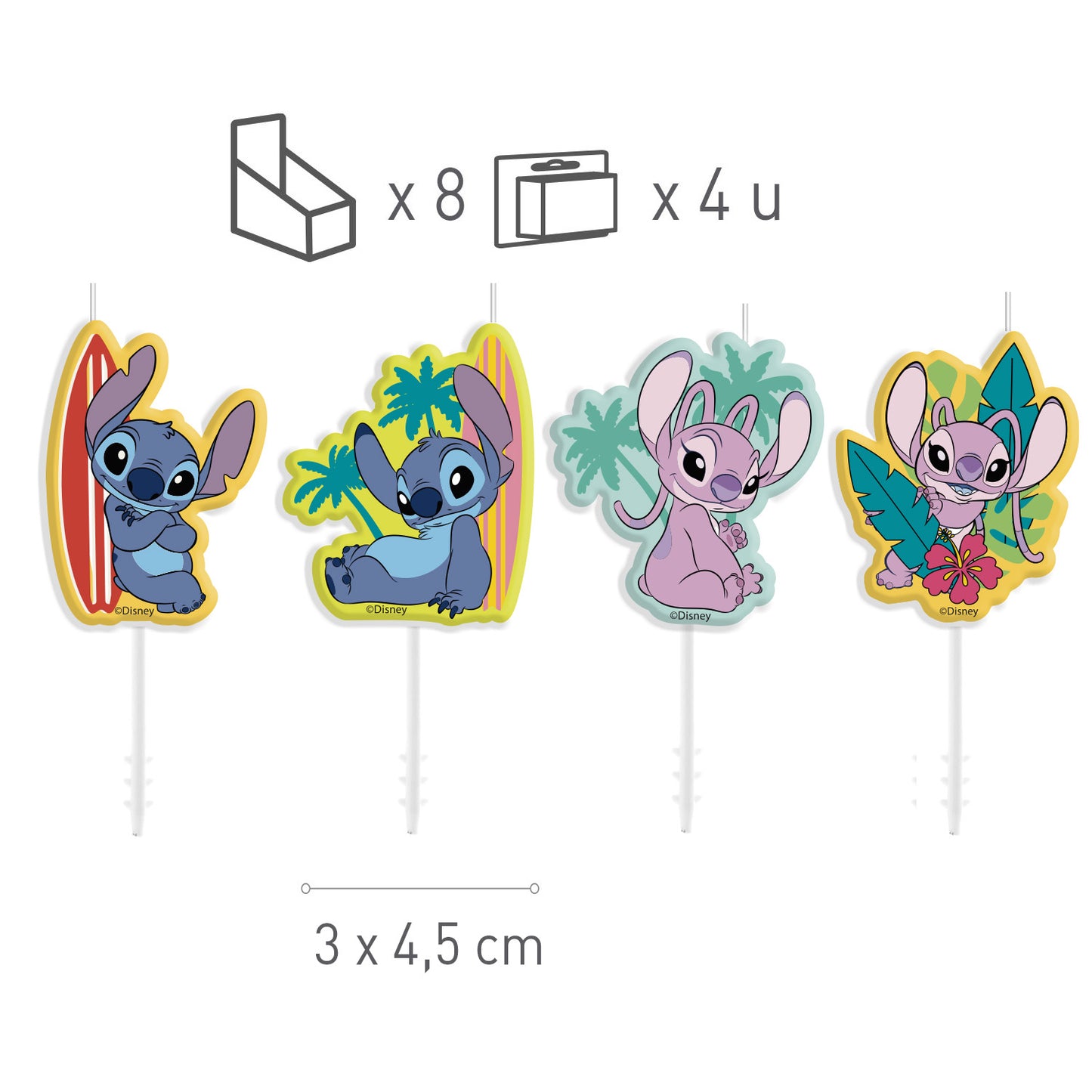 VELAS ANIVERSARIO STITCH 4U