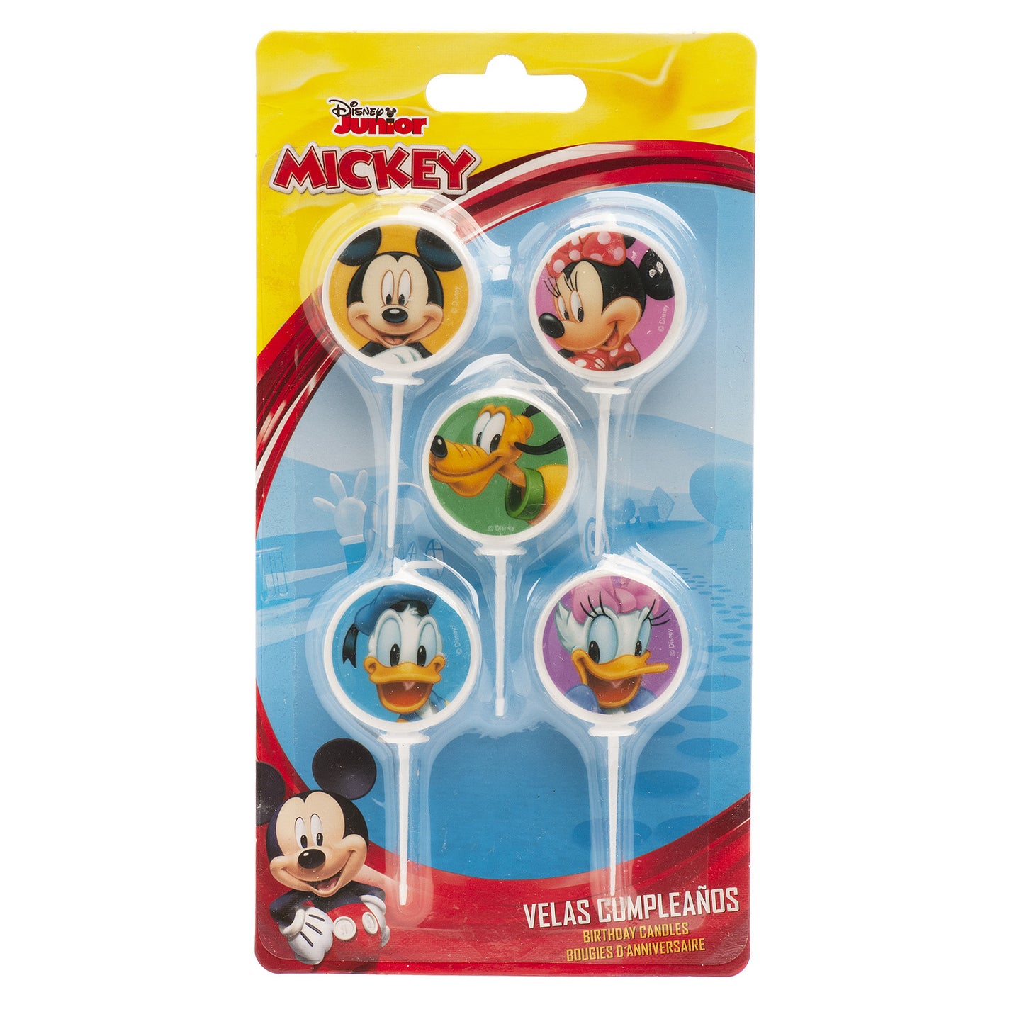 BOUGIES D'ANNIVERSAIRE MICKEY & FRIENDS Ø 3CM