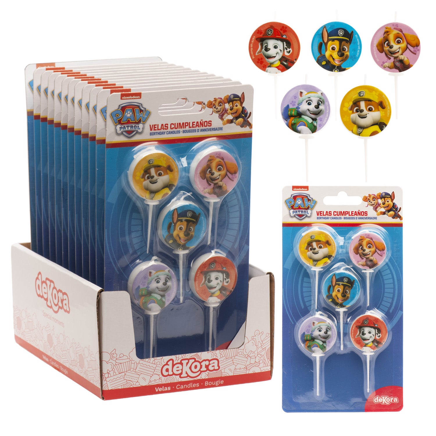 HAPPY BIRTHDAY CANDLES PAW PATROL Ø 3CM