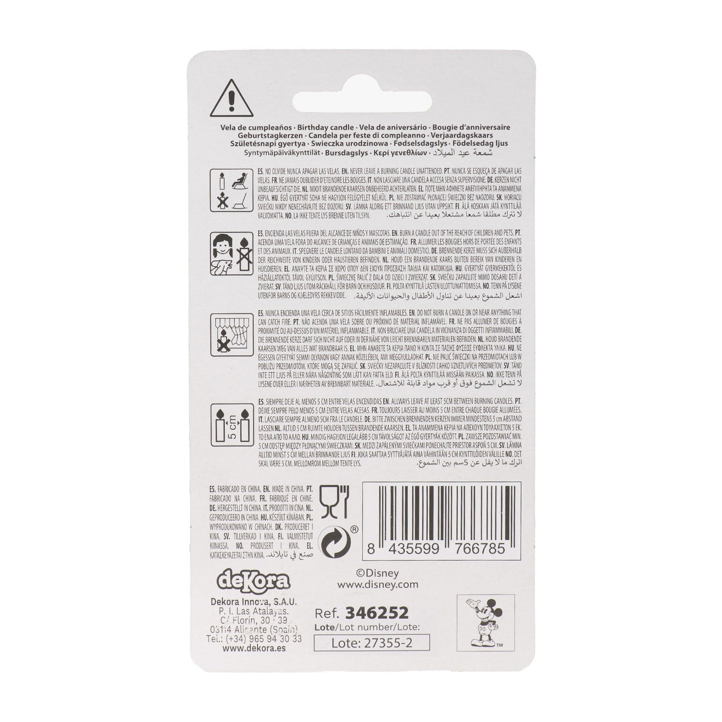 BOUGIES D'ANNIVERSAIRE OREILLES DE MICKEY MOUSE 8,5 CM | N°2