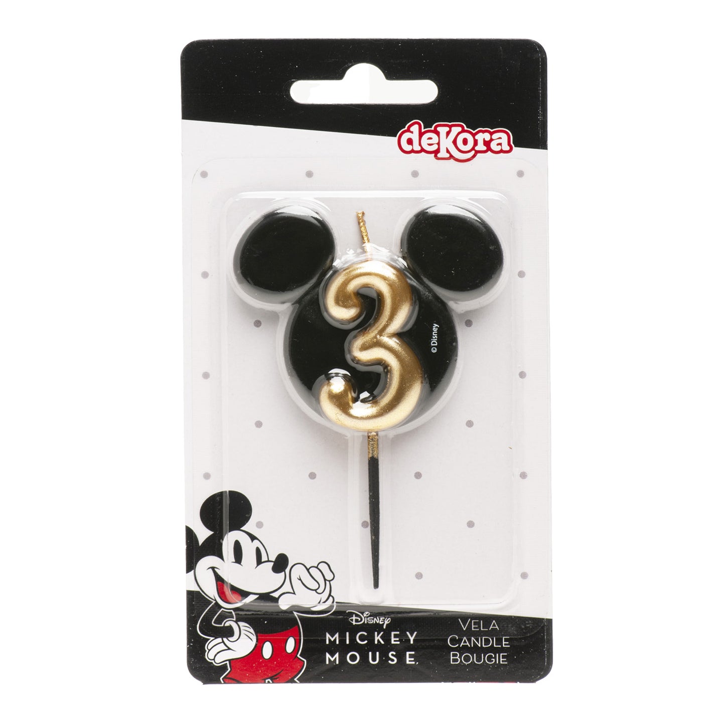 VELAS DE ANIVERSÁRIO ORELHAS DO MICKEY MOUSE 8,5 CM | Nº 3