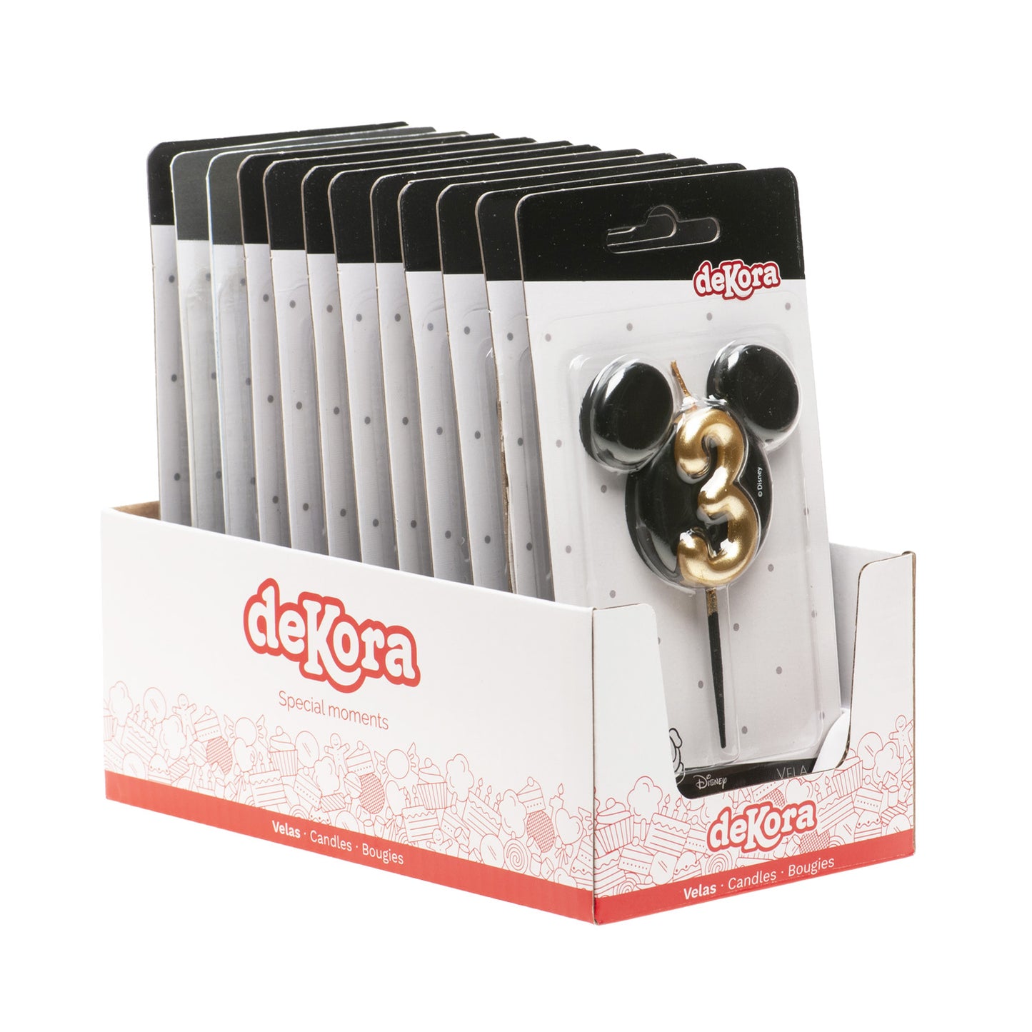 VELAS DE ANIVERSÁRIO ORELHAS DO MICKEY MOUSE 8,5 CM | Nº 3