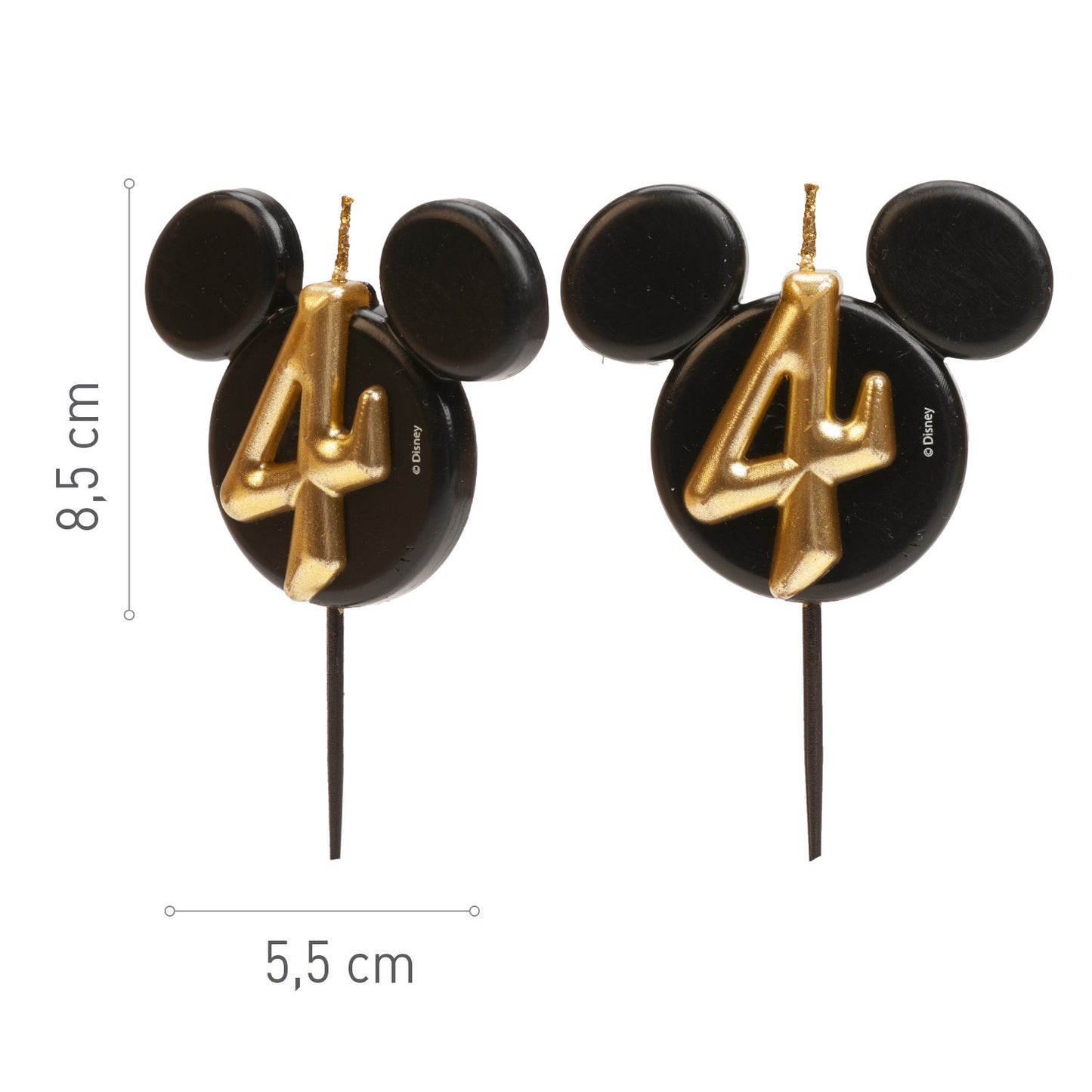 VELAS DE CUMPLEAÑOS OREJAS MICKEY MOUSE 8.5 CM | Nº4