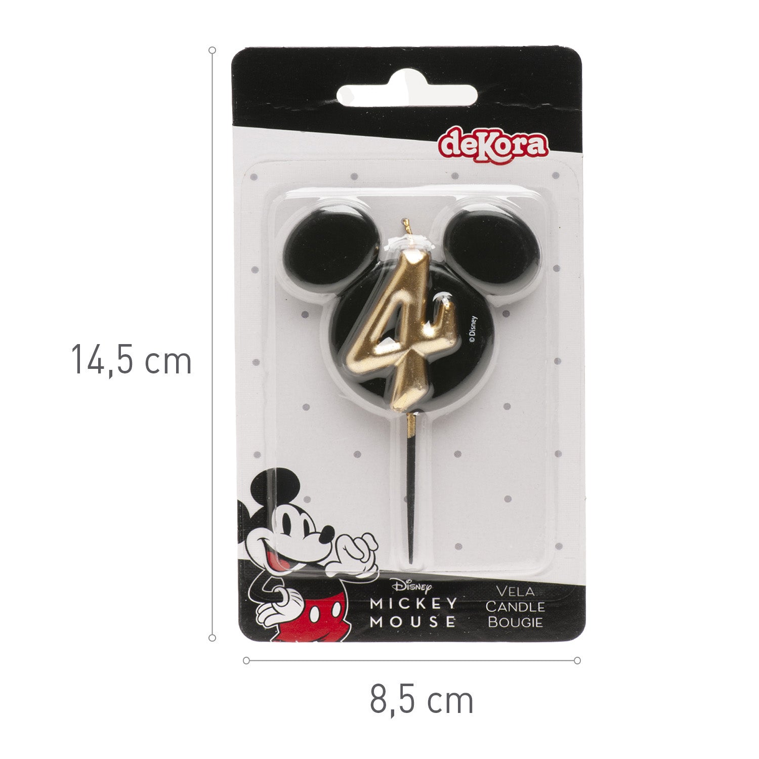 VELAS DE ANIVERSÁRIO ORELHAS DO MICKEY MOUSE 8,5 CM | Nº 4