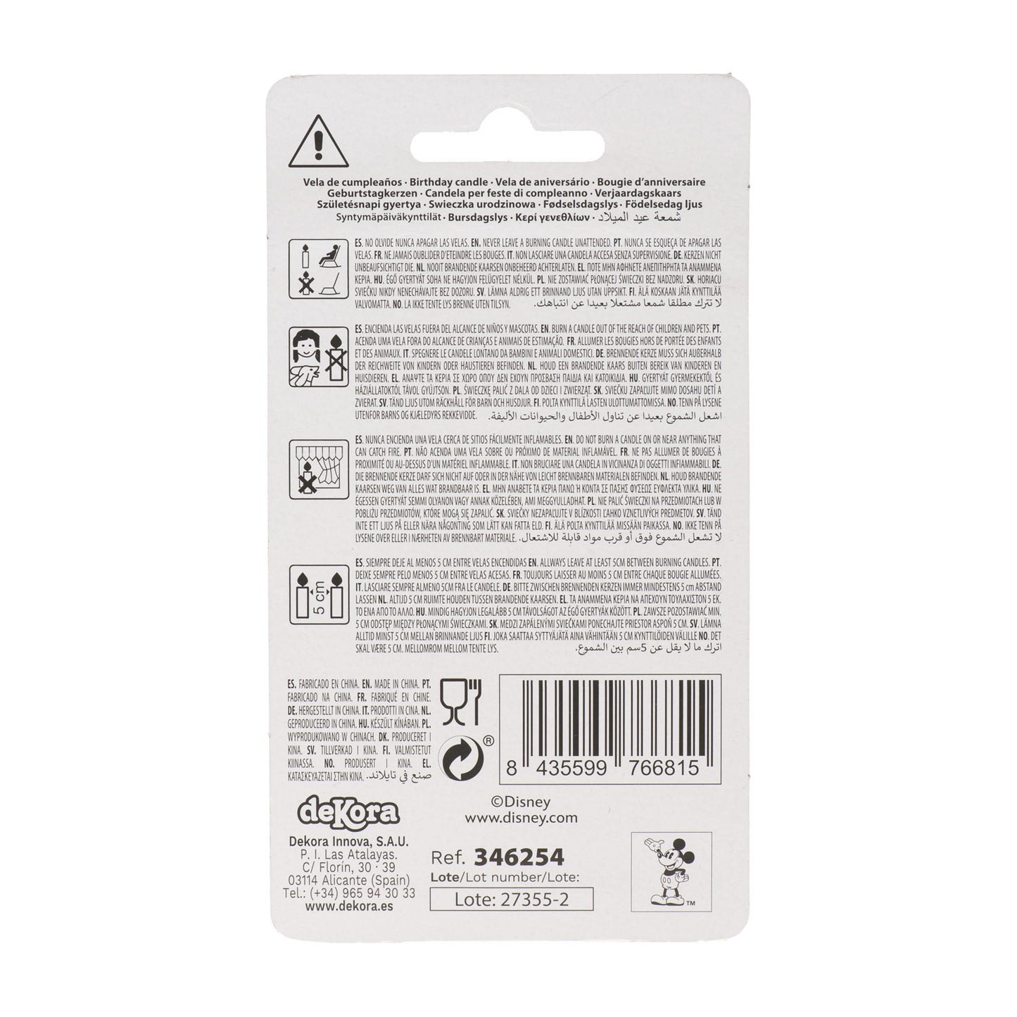 BOUGIES D'ANNIVERSAIRE OREILLES DE MICKEY MOUSE 8,5 CM | N°4
