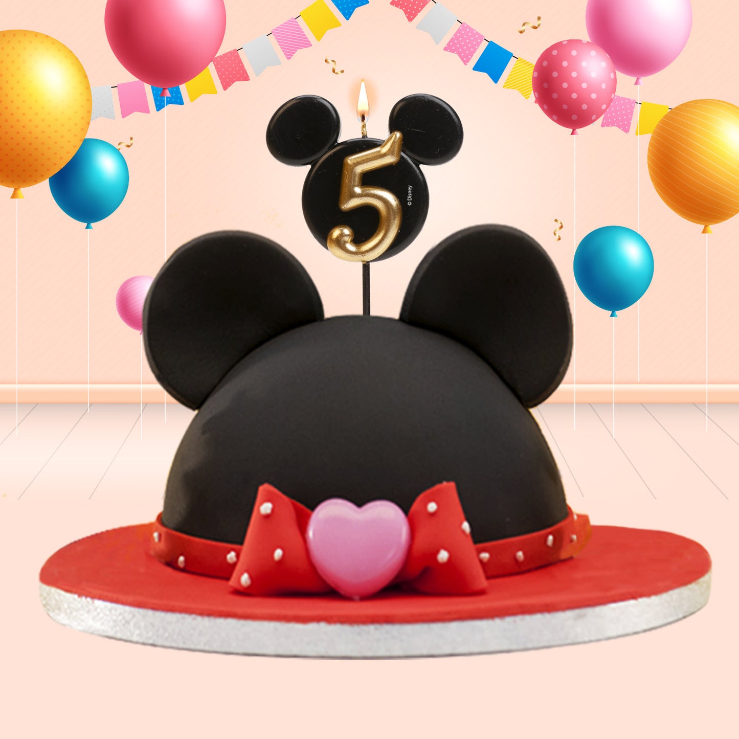 VELAS DE ANIVERSÁRIO ORELHAS DO MICKEY MOUSE 8,5 CM | Nº 5