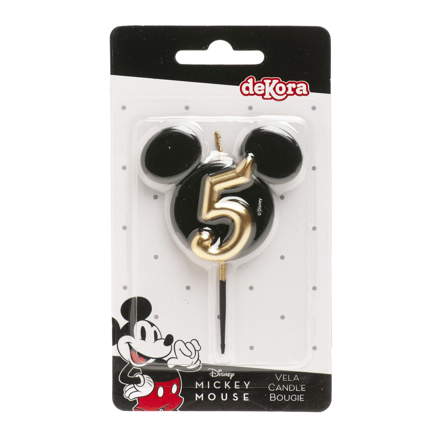 VELAS DE ANIVERSÁRIO ORELHAS DO MICKEY MOUSE 8,5 CM | Nº 5