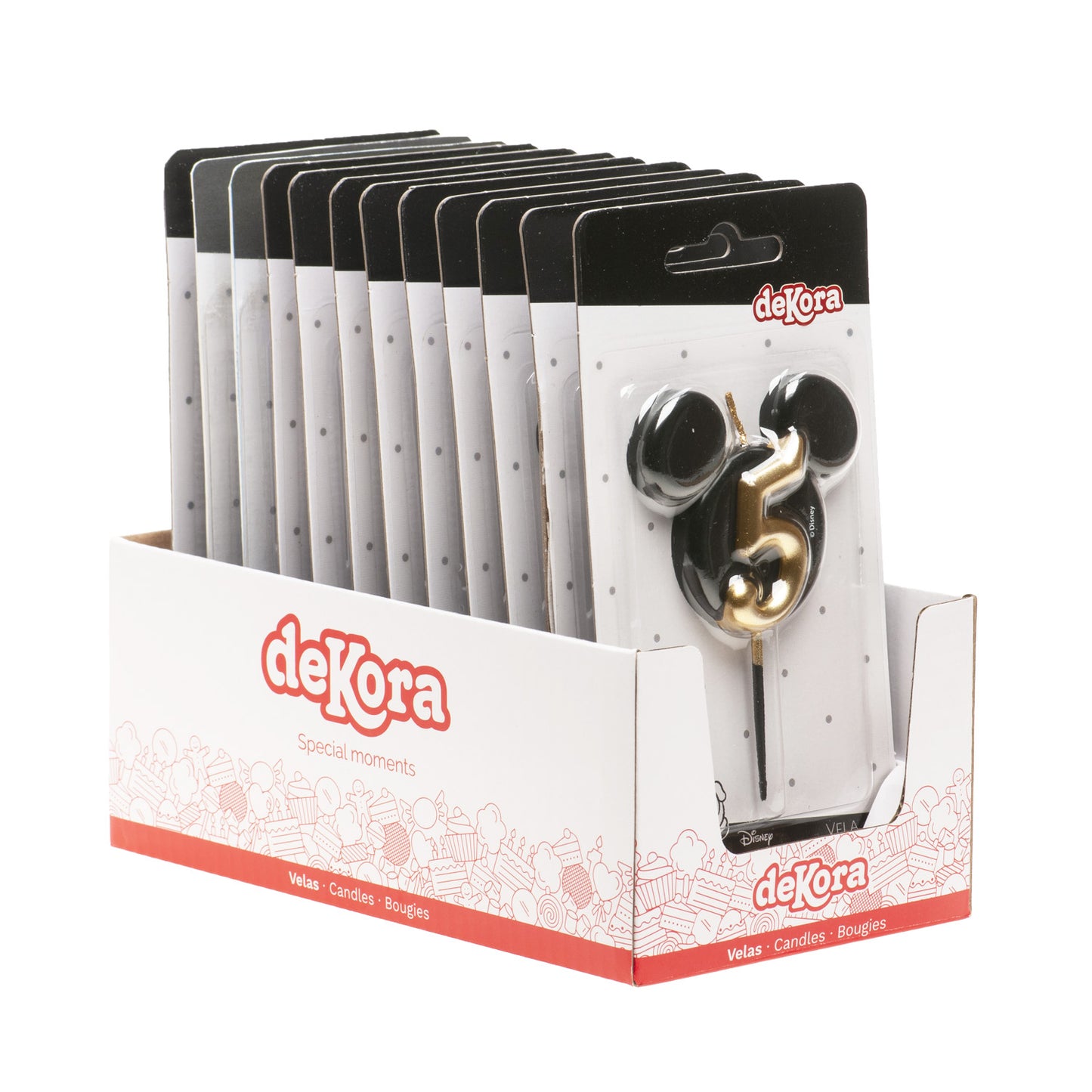 VELAS DE CUMPLEAÑOS OREJAS MICKEY MOUSE 8.5 CM | Nº5
