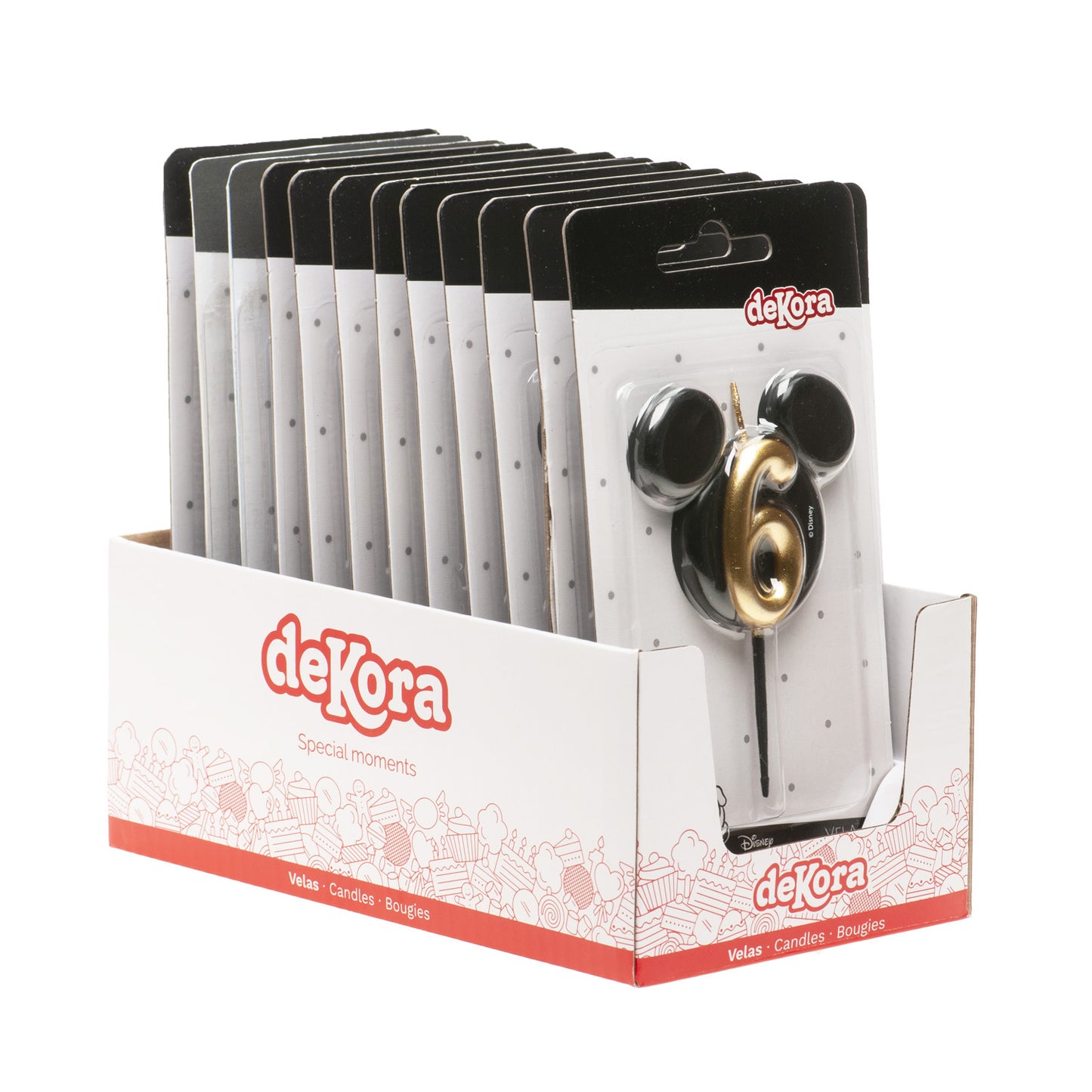 VELAS DE ANIVERSÁRIO ORELHAS DO MICKEY MOUSE 8,5 CM | Nº 6