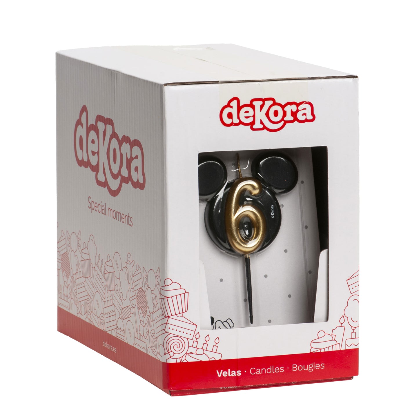 VELAS DE ANIVERSÁRIO ORELHAS DO MICKEY MOUSE 8,5 CM | Nº 6