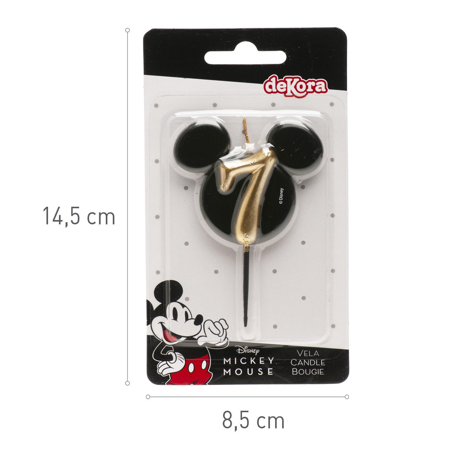 VELAS DE ANIVERSÁRIO ORELHAS DO MICKEY MOUSE 8,5 CM | Nº 7