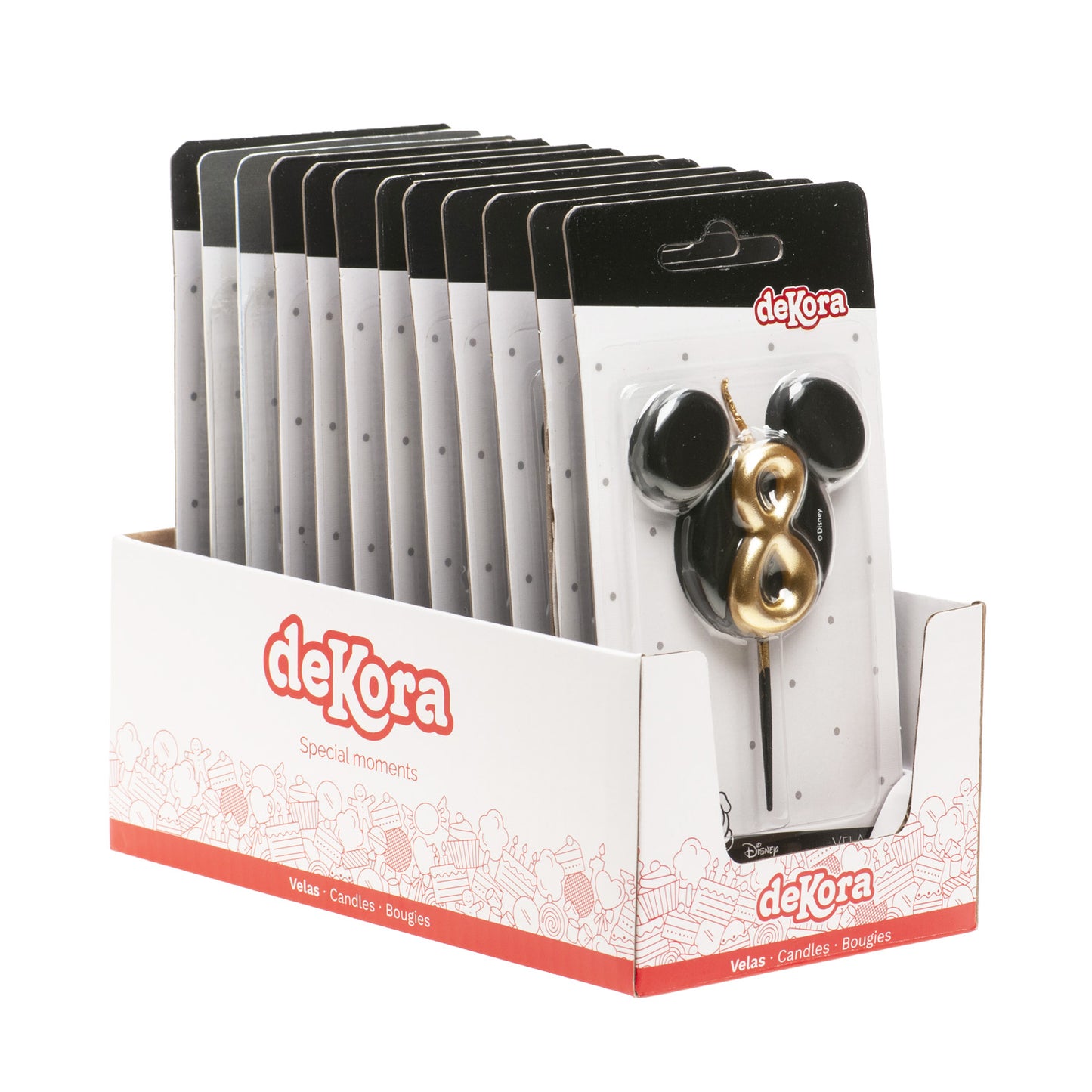 VELAS DE ANIVERSÁRIO ORELHAS DO MICKEY MOUSE 8,5 CM | Nº 8